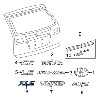 Toyota OE - Rear Hatch Emblem