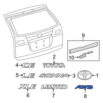 Toyota OE - Rear Hatch Emblem