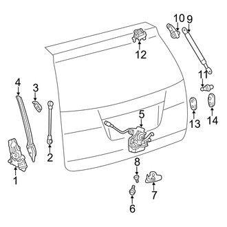 Toyota OE - Lift Gate - Lock & Hardware (With Power Door)