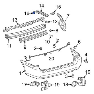 Toyota OE - Bumper Cover Support Rail Grommet