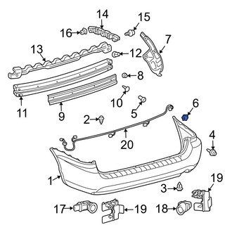 Toyota OE - Rear Bumper Cover Support Rail