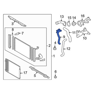 Toyota OE - Upper Radiator Coolant Hose