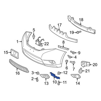 Toyota OE - Front Left Lower Bumper Cover Support Rail