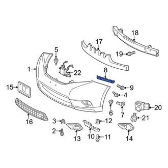 Toyota OE - Front Left Bumper Cover Support Rail
