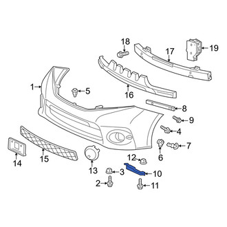 Toyota OE - Front Right Bumper Cover Support Rail