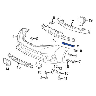 Toyota OE - Front Right Bumper Cover Support Rail