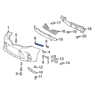 Toyota OE - Front Left Bumper Cover Support Rail