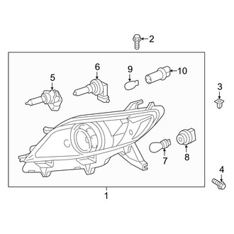Toyota OE - Front Lamps - Headlamp Components (W/O High Intensity, Discharge)