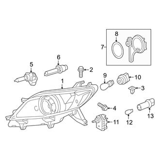 Toyota OE - Front Lamps - Headlamp Components (With High Intensity Discharge), (Limited)