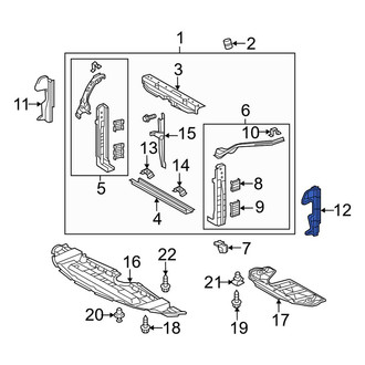 Toyota OE - Front Left Radiator Support Air Deflector