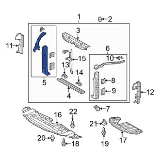 Toyota OE - Front Right Radiator Support Side Panel
