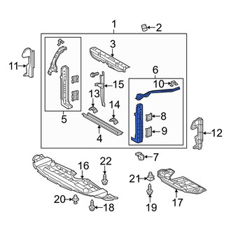 Toyota OE - Front Left Radiator Support Side Panel