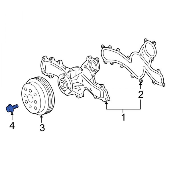 Engine Water Pump Pulley Bolt