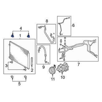 Toyota OE - Upper A/C Condenser Mount