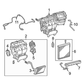 Toyota OE - Air Conditioner & Heater - Evaporator Components (Front)