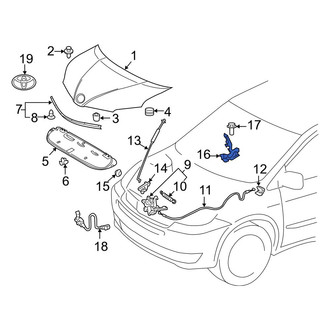 Toyota OE - Front Left Hood Hinge
