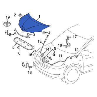 Toyota OE - Front Hood Panel