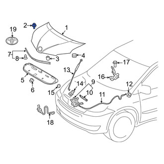 Toyota OE - Hood Panel Clip