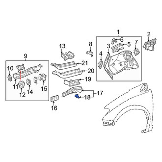 Toyota OE - Brake Hydraulic Line Bracket