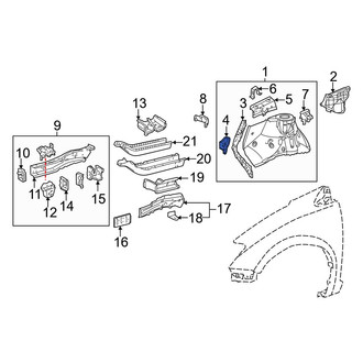 Toyota OE - Front Left Fender Bracket