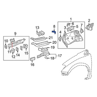 Toyota OE - Left Fender Brace