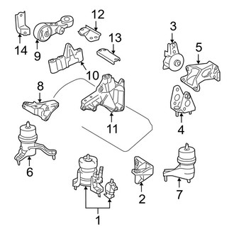 Toyota OE - Engine / Transaxle - Engine & Transmission Mounting (3.5L)