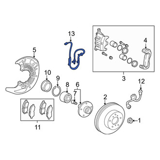 Toyota OE - Front Left ABS Wheel Speed Sensor