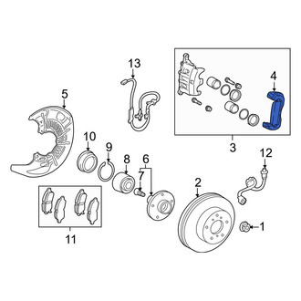 Toyota OE - Front Left Disc Brake Caliper Bracket
