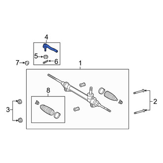 Toyota OE - Left Outer Steering Tie Rod End