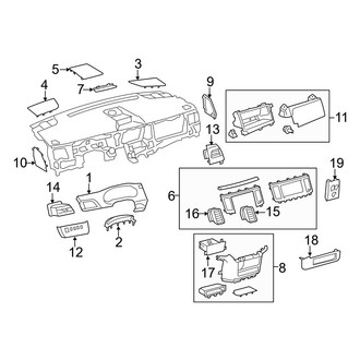 Toyota OE - Instrument Panel Components (Upper Components)