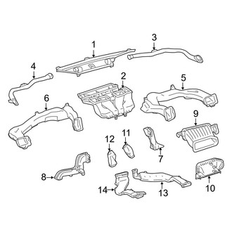 Toyota OE - Instrument Panel - Ducts (Front)