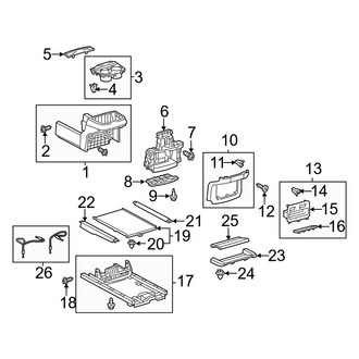 Toyota OE - Center Console (Slide Type, Rear Section)