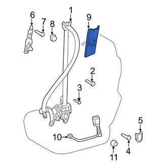 Toyota OE - Front Left Seat Belt Anchor Plate Cover