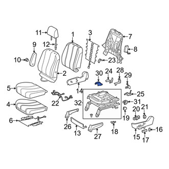 Toyota OE - Front Left Inner Seat Track Cover
