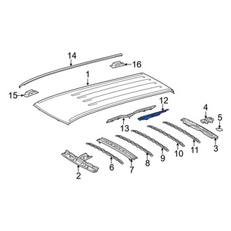 Toyota OE - Left Outer Roof Side Rail