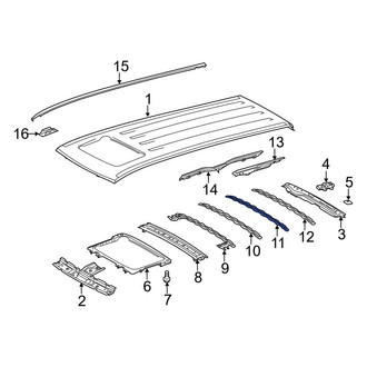 Toyota OE - Center Rear Roof Bow