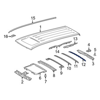 Toyota OE - Rear Roof Bow