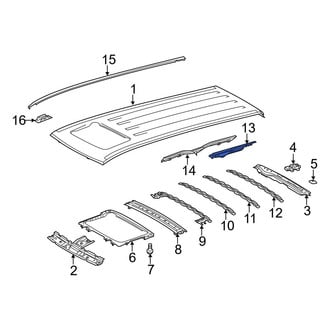 Toyota OE - Left Outer Roof Side Rail