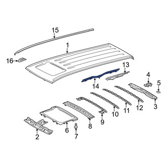 Toyota OE - Left Inner Roof Side Rail