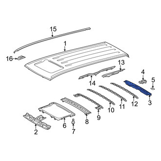 Toyota OE - Rear Roof Header Panel