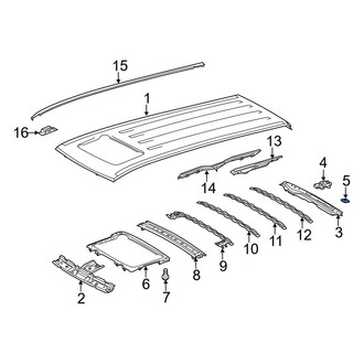 Toyota OE - Left Roof Panel Reinforcement