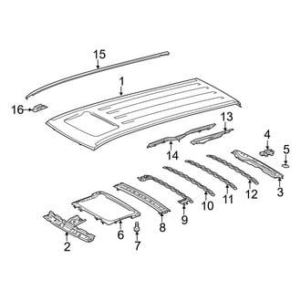 Toyota OE - Roof & Components (With Single Sunroof)
