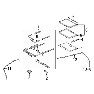 Toyota OE - Roof - Sunroof (With Single Sunroof), (SE / XLE)