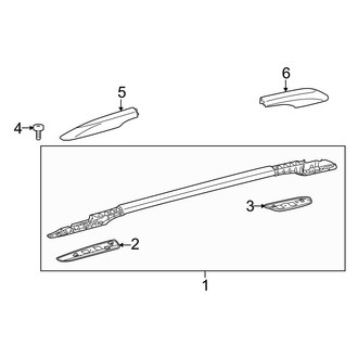 Toyota OE - Roof - Luggage Carrier (With Single Sunroof), (LE / Limited / SE / XLE)