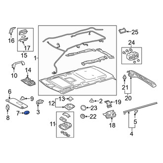 Toyota OE - Left Sun Visor Cover