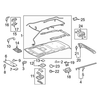 Toyota OE - Roof - Interior Trim (With Single Sunroof)