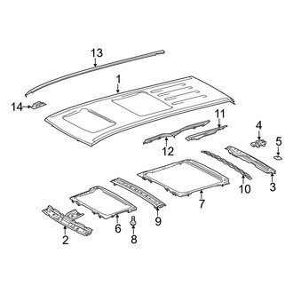 Toyota OE - Roof & Components (With Dual Sunroof), (Limited)