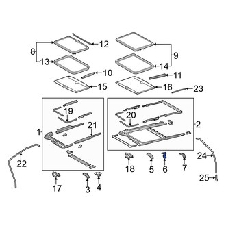 Toyota OE - Rear Center Left Sunroof Frame Bracket