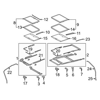 Toyota OE - Roof - Sunroof (With Dual Sunroof), (Limited)