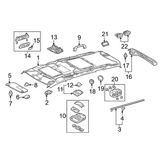 Toyota OE - Roof - Interior Trim (With Dual Sunroof), (Limited)
